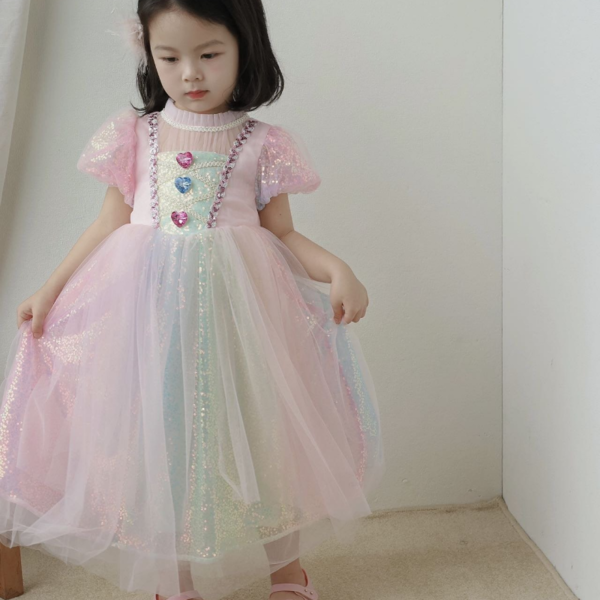피오 보석 핑크 드레스
